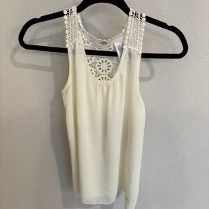 Guess Kids Sheer Sleeveless Top with Crochet Detailing.  Size S
